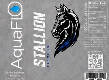 AquaFlo label for Stallion Fitness